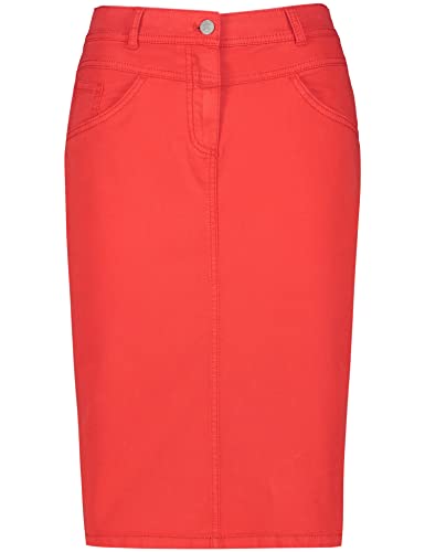 Gerry Weber Damen Jeansrock mit Stretchkomfort unifarben knieumspielend Fire 34 von Gerry Weber