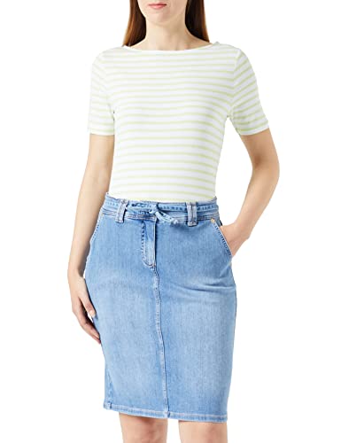 Gerry Weber Damen Jeansrock mit Washed-Out Effekt Washed-Out-Effekt kurz Blau Denim 34 von Gerry Weber