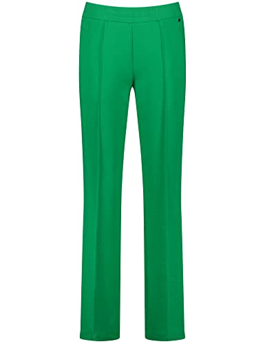 Gerry Weber Damen Jerseyhose Wide Leg mit Kontraststreifen unifarben reguläre Länge Vibrant Green 36 von Gerry Weber