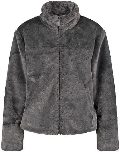 Gerry Weber Damen Kastige Jacke aus Plüsch Langarm unifarben Graphit 38 von Gerry Weber