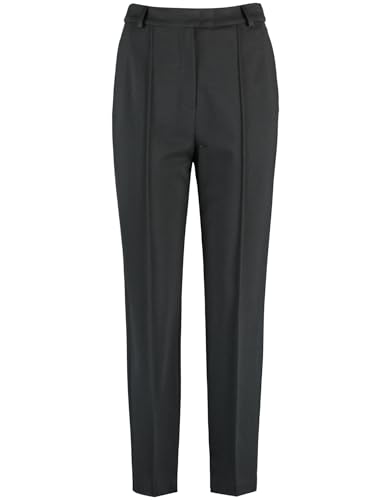 Gerry Weber Damen Klassische 7/8 Hose mit Längsbiese unifarben 7/8 Länge Schwarz 46 von Gerry Weber