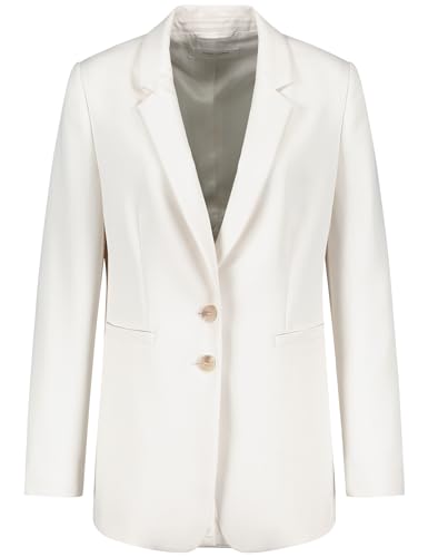 Gerry Weber Damen Klassischer Blazer geknöpfte Armschlitze, Langarm unifarben Off-White 40 von Gerry Weber