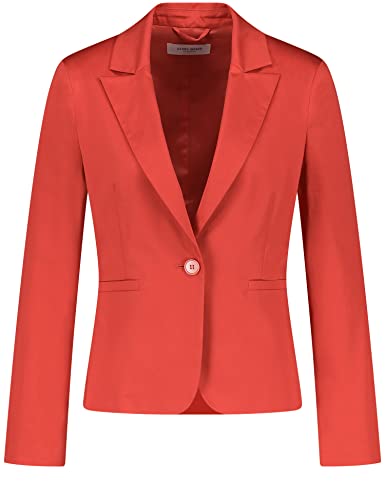 Gerry Weber Damen Klassischer Blazer mit Revers Langarm, Manschetten unifarben Tangerina 42 von Gerry Weber