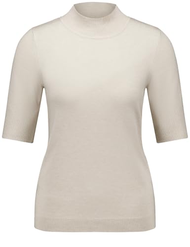 Gerry Weber Damen Kurzarmpullover mit Turtleneck halber Arm unifarben Cream Melange 38 von Gerry Weber