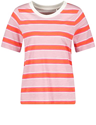 Gerry Weber Damen Kurzarmshirt mit Blockstreifen Kurzarm gestreift Lila/Pink/Rot/Orange Ringel 40 von Gerry Weber