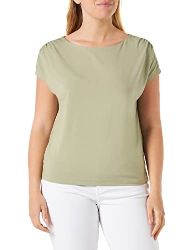 Gerry Weber Damen Kurzarmshirt mit Saumschlitzen Kurzarm, überschnittene Schultern, weiter Arm T-Shirt 1/2 Arm Kurzarmshirt unifarben Sage 36 von Gerry Weber