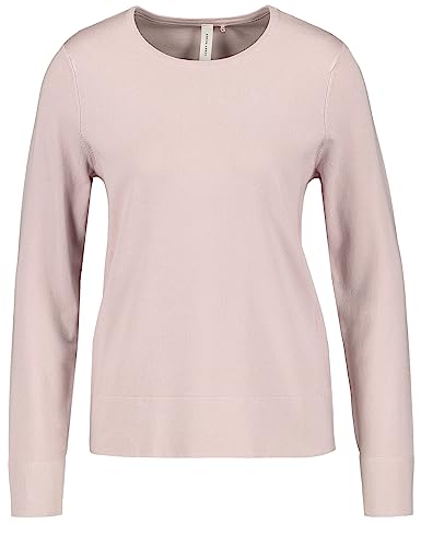 Gerry Weber Damen Langarmpullover aus Feinstrick Ärmelbündchen, Langarm unifarben Pink Salt 42 von Gerry Weber