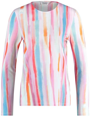 Gerry Weber Damen Langarmshirt mit Farbverlauf Langarm gestreift Lila/Pink/Rot/Orange Druck 46 von Gerry Weber