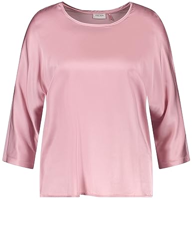 Gerry Weber Damen Leicht glänzendes 3/4 Arm Shirt mit Material-Patch überschnittene Schultern, 3/4 Arm unifarben Rose Quartz 42 von Gerry Weber