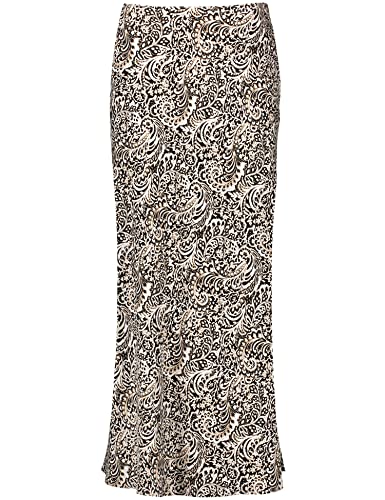 Gerry Weber Damen Maxirock mit Paisley-Muster Gemustert lang Schwarz/Ecru/Weiss Druck 36 von Gerry Weber