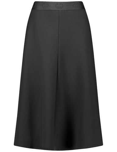 Gerry Weber Damen Midirock mit Gummibund unifarben wadenlang Schwarz 38 von Gerry Weber