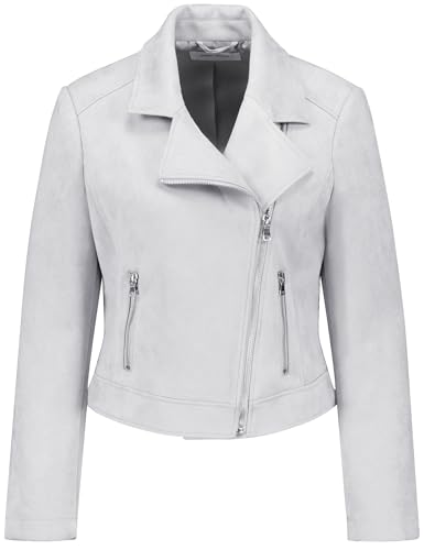 Gerry Weber Damen Modische Blazerjacke Langarm unifarben Silver Grey 48 von Gerry Weber