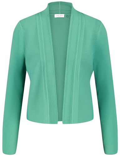 Gerry Weber Damen Offener Cardigan aus feinem Rippstrick Langarm, mit Schlitz unifarben Malachite 46 von Gerry Weber