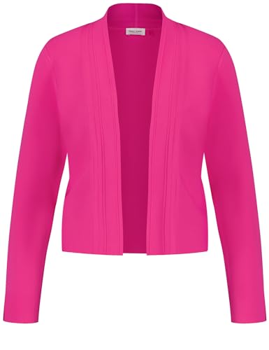 Gerry Weber Damen Offener Cardigan aus feinem Rippstrick Langarm, mit Schlitz unifarben Solar Pink 46 von Gerry Weber