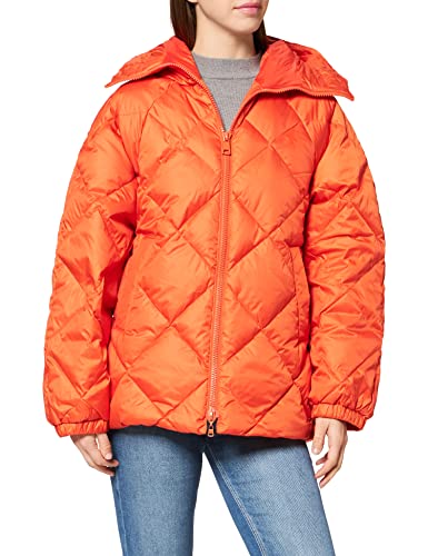 Gerry Weber Damen Outdoorjacke mit modernem Rautenstepp Langarm, elastischer Ärmelsaum unifarben Pumpkin 44 von Gerry Weber