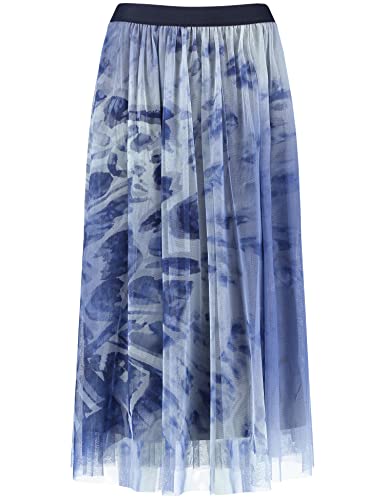 Gerry Weber Damen Plisseerock mit Batikmuster Farbverlauf, gemustert wadenlang Ecru/Weiss/Blau Druck 36 von Gerry Weber