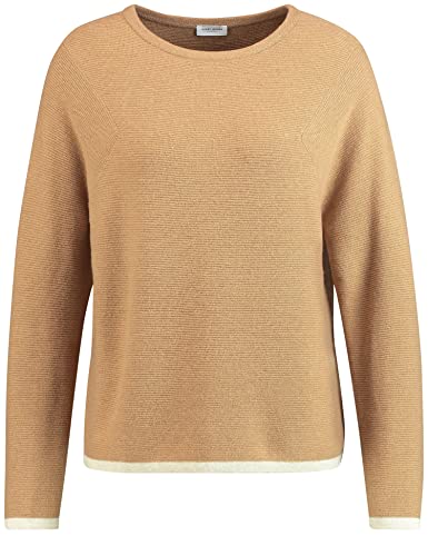 Gerry Weber Damen Pullover Mit Wolle Und Kaschmir Figurumspielend, Leicht Ausgestellt Camel-Melange 46 von Gerry Weber