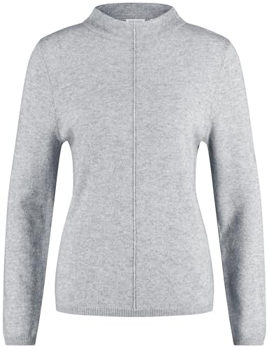 Gerry Weber Damen Pullover mit Kaschmiranteil Langarm unifarben Silver Grey Melange 44 von Gerry Weber