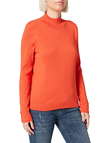 Gerry Weber Damen Pullover mit Turtleneck Langarm unifarben Pumpkin 48 von Gerry Weber