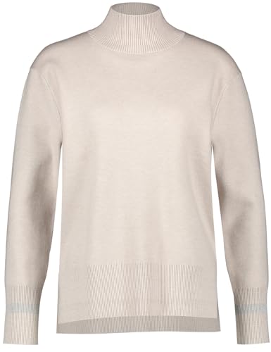 Gerry Weber Damen Pullover mit Turtleneck und verlängertem Rückenteil Langarm unifarben Dust Melange 40 von Gerry Weber