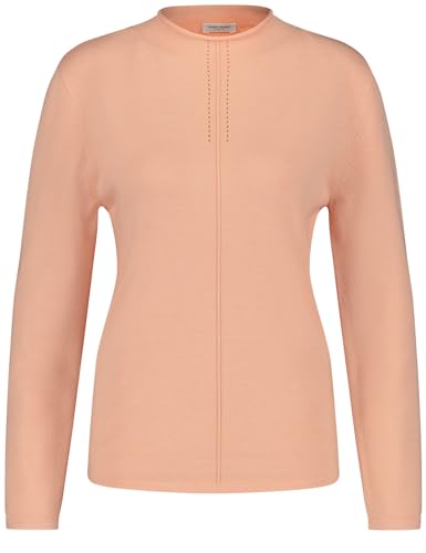 Gerry Weber Damen Pullover mit feinem Lochmuster Langarm unifarben Pastel Peach 42 von Gerry Weber