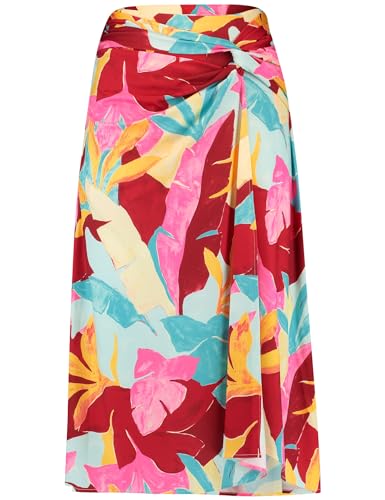 Gerry Weber Damen Rock Gewirke floral, Gemustert knieumspielend Gelb/Rot/Orange Druck 36 von Gerry Weber
