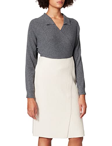 Gerry Weber Damen Rock mit Wolle unifarben knieumspielend, wadenlang Ivory 42 von Gerry Weber