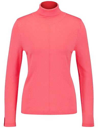 Gerry Weber Damen Softer Rollkragenpullover mit Armschlitzen Langarm, mit Schlitz unifarben, Rouge, 38 von Gerry Weber