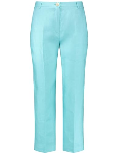 Gerry Weber Damen Schlichte 7/8 Hose mit Bügelfalten unifarben 7/8 Länge Aqua Splash 42 von Gerry Weber