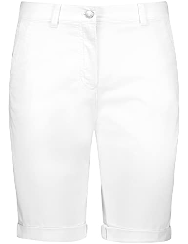 Gerry Weber Damen Shorts mit gekrempeltem Saum unifarben kurzes Bein weiß/weiß 42 von Gerry Weber