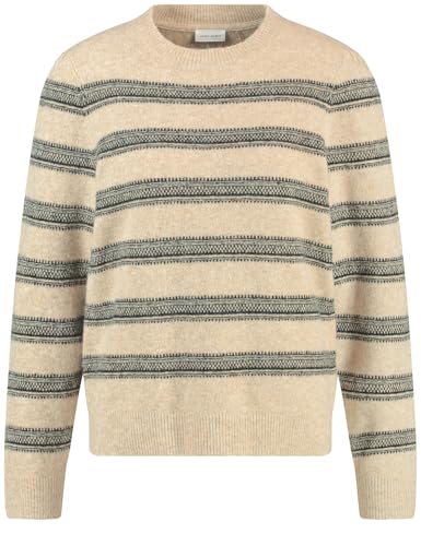 GERRY WEBER EDITION Damen 370543-44730-9170 Pullover, Nature/Black Stripe, 42 von Gerry Weber