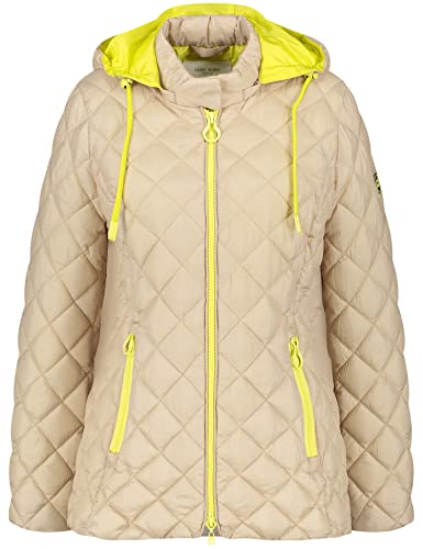 Gerry Weber Damen Steppjacke mit Farbakzenten Langarm unifarben Sand 42 von Gerry Weber