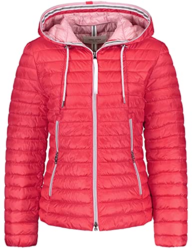 Gerry Weber Damen Steppjacke mit Kontrastfutter Langarm Outdoorjacke unifarben Fresco Red 38 von Gerry Weber