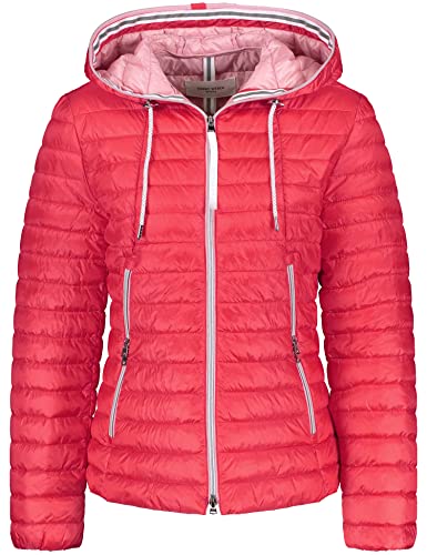 Gerry Weber Damen Steppjacke mit Kontrastfutter Langarm Outdoorjacke unifarben Fresco Red 44 von Gerry Weber