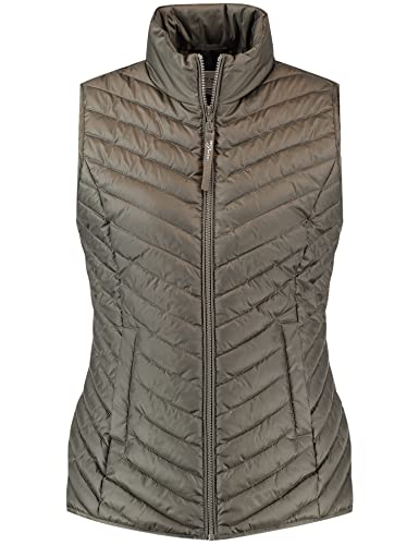 Gerry Weber Damen Steppweste aus recyceltem Polyester ärmellos unifarben Reed 48 von Gerry Weber