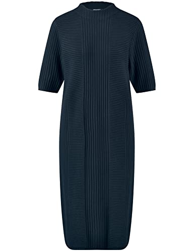 Gerry Weber Damen Strickkleid mit Stehkragen halber Arm unifarben knieumspielend Navy 36 von Gerry Weber