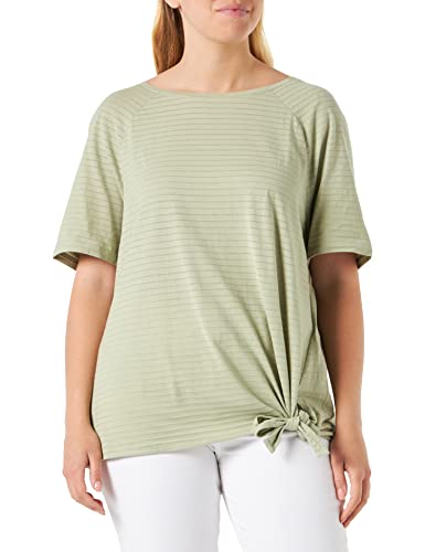 Gerry Weber Damen T-Shirt mit Knotendetail Kurzarm, Raglanarm unifarben, gestreift Sage 38 von Gerry Weber