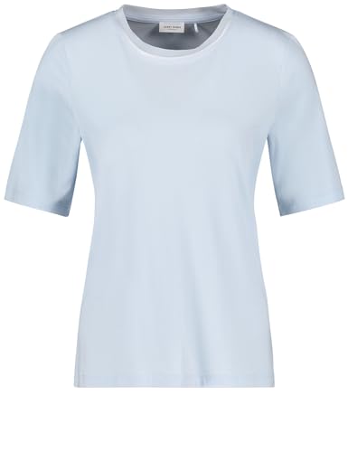 Gerry Weber Damen T-Shirt mit dekorativer Ausschnittblende halber Arm unifarben Light Blue 38 von Gerry Weber