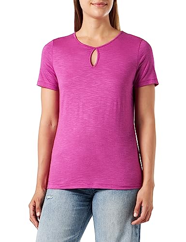 Gerry Weber Damen T-Shirt mit geknöpftem Tropfenauschnitt Kurzarm unifarben Orchid 38 von Gerry Weber