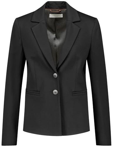 Gerry Weber Damen Taillierter Blazer Langarm, geknöpfte Armschlitze unifarben Schwarz 40 von Gerry Weber
