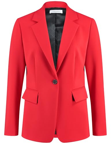 Gerry Weber Damen Taillierter Blazer mit Stretchkomfort Langarm unifarben Lipstick 40 von Gerry Weber