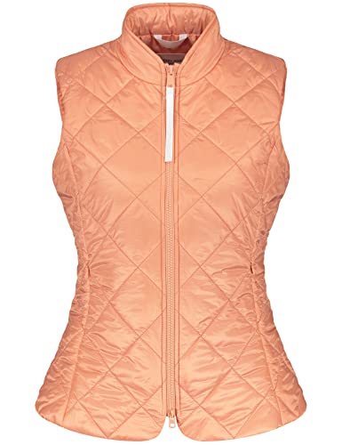 Gerry Weber Damen Weste mit Rautenstepp ärmellos unifarben Papaya 38 von Gerry Weber