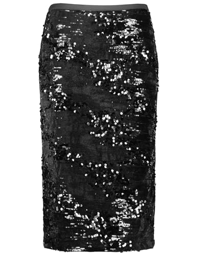 Gerry Weber Damenrock Schwarz Pailletten 40 EU Regulär Regulär Mittelhoch Alltag Festlich Rock von Gerry Weber