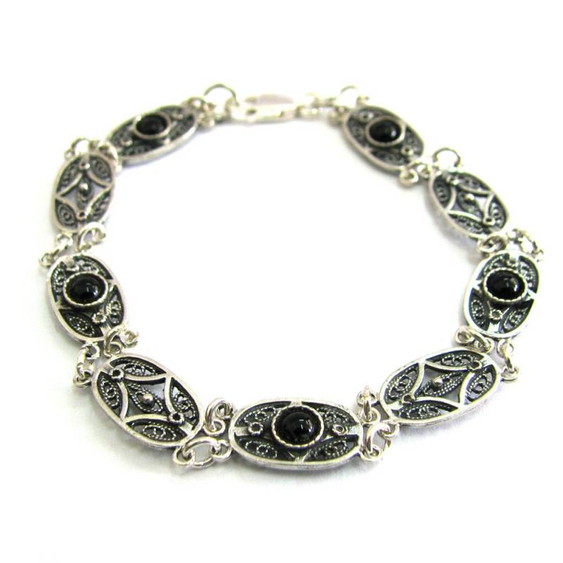 Filigranes Armband Aus Sterlingsilber, Mit Edelsteinen Nach Wahl, Silberschmied Schmuck Für Frauen, Geschenk Sie - Id286 von Gershiartofsilver