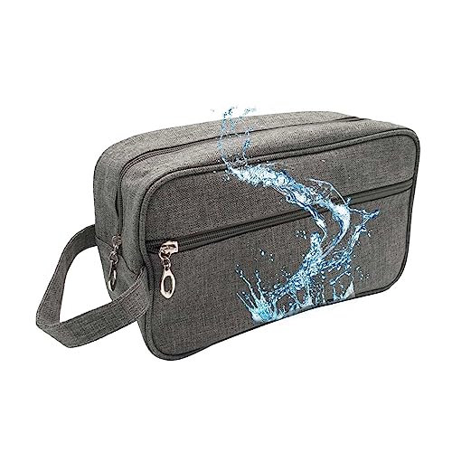 2 Pcs Herren Kulturbeutel, Wasserabweisende Reise-Kulturtasche, Kompakter Reise-Kulturbeutel-Organizer, perfekt für den Geschäftsurlaub, Kosmetiktasche mit tragbarem Griff Geruwam von Geruwam