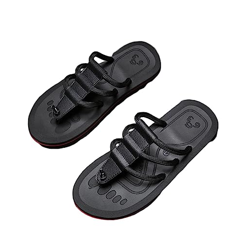 Geruwam Reisesandale Herren,Flache Sandalen für Herren | Für Frauen und Männer Sommer flache rutschfeste Pool Flip-Flops Freizeitschuhe von Geruwam