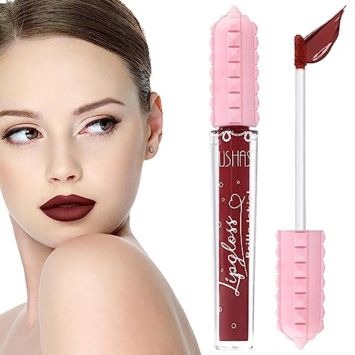 Wassertönter Lippenfleck | Samtiges Lippenstift-Make-up | Lippenstifte, Lippenstift, Samt-Lippenstift, Make-up für Frauen, roter Lippenstift, wischfest – nicht klebend, leicht, Geruwam von Geruwam