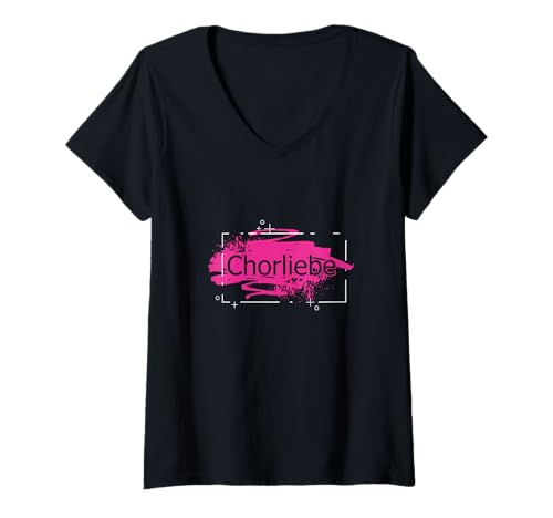 Damen Chor Liebe Chorliebe Chorsänger Chorsängerin Musik Geschenk T-Shirt mit V-Ausschnitt Damen Chor Liebe Chorliebe Chorsänger Chorsängerin Musik Geschenk T-Shirt mit V-Ausschnitt von Gesang Musiker Musikerin Stimme Singen Sänger