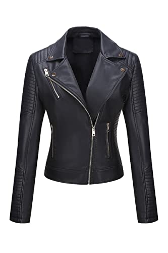 Geschallino Damen Kunstlederjacke Große Größen Kurze PU Moto Bikerjacke Übergangsjacke 53PLUS Schwarz 4XL Geschallino Damen Kunstlederjacke Große Größen Kurze PU Moto Bikerjacke Übergangsjacke 53PLUS Schwarz 4XL von Geschallino