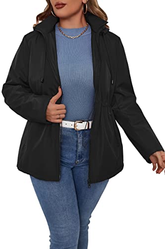 Geschallino Damenjacke Große Größen Leichte Softshell Winter Kurz Kapuze Übergangsjacke 6132Plus Schwarz XL Geschallino Damenjacke Große Größen Leichte Softshell Winter Kurz Kapuze Übergangsjacke 6132Plus Schwarz XL von Geschallino